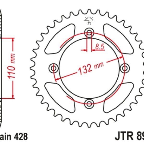 JT Zębatka napędowa – KTM SX 85 (2004-2024) – JTR895.49ZBK