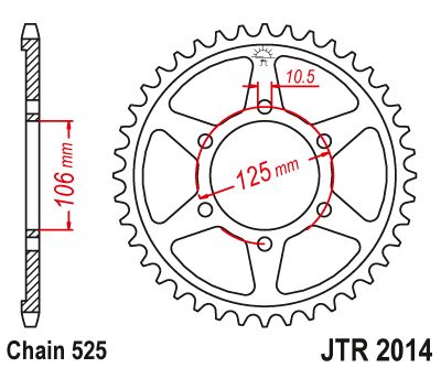 JT Zębatka napędowa - TRIUMPH 1200 SCRAMBLER XC/X...