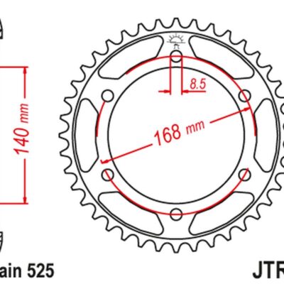 JT Zębatka napędowa - BMW F800R (OTWÓR NA ŚRUBĘ 8 - JTR6.42ZBK