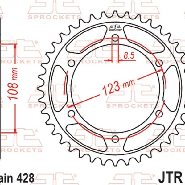Zębatka Tylna 4606 58 Aprilia RS / Replica / Tuono ’21-’23 (460658JT) (Łańc. 428) | JT
