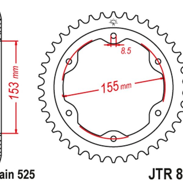 JT Zębatka napędowa – KTM 1290 SUPERDUKE () (4642… (2014-2018)