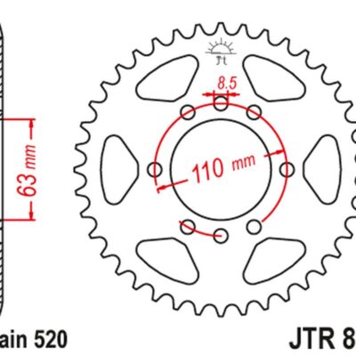 JT Zębatka napędowa - KTM 200 DUKE/RC (467542JTZB... (2015-2018)