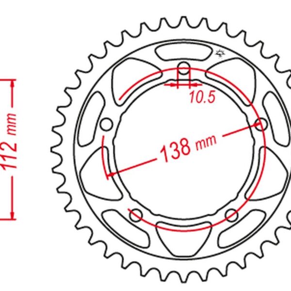 Zębatka Tylna 4684 45 Yamaha MT-09 ’21-’24, Tracer 9 / 9 GT ’21-’24, XSR900 (MTM890) ’22-’24 (Łańc. 525) | JT