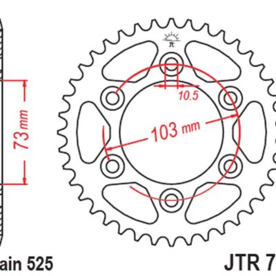 JT Zębatka napędowa - DUCATI MULTISTRADA 950 (473... (2017-2020)