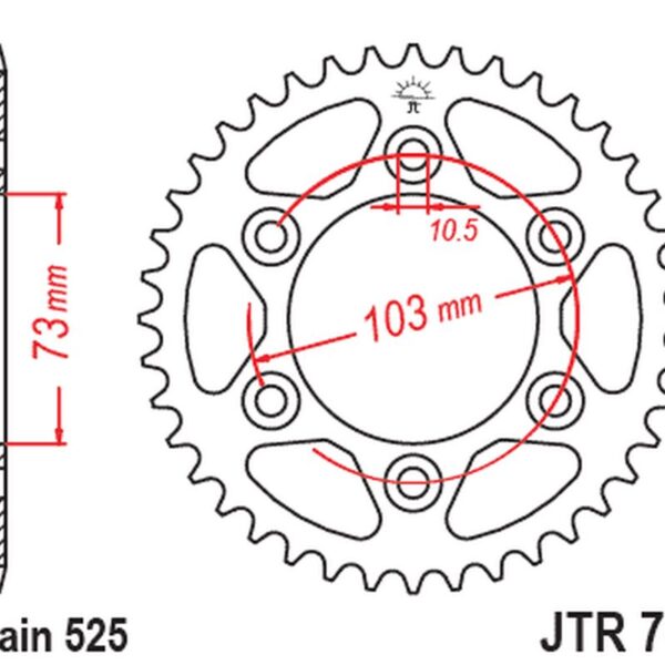 JT Zębatka napędowa – DUCATI MULTISTRADA 950 (473… (2017-2020)