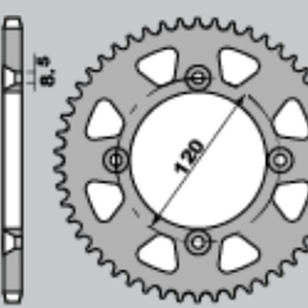 Zębatka Tylna 4738 47 Yamaha YZ 65 ’18-’25 (473847JT) (Łańc.420) | JT