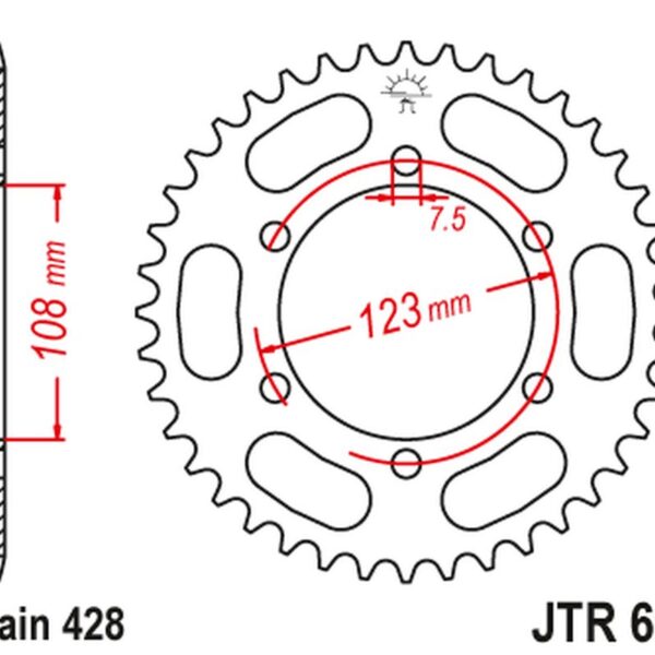 JT Zębatka napędowa – CAGIVA 50 PRIMA SUPER SPORT… (1992-1995) – JTR696.49