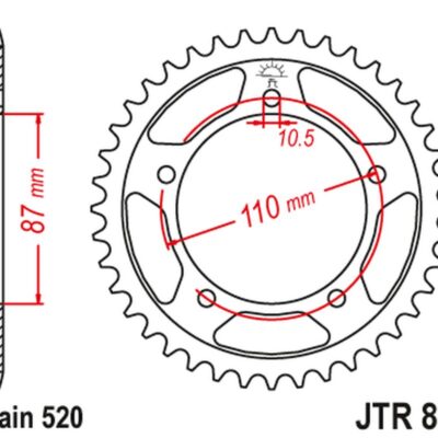 JT Zębatka napędowa - SUZUKI GS 500 E/F (79539JTZ... (1988-2010)