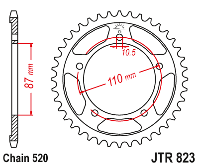 JT Zębatka napędowa - SUZUKI DL 250 V-STROM (2009-2019)