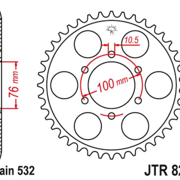 JT Zębatka napędowa – SUZUKI RF 900R (80643JT) (Ł… (1994-2000)