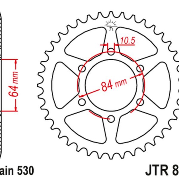 JT Zębatka napędowa – SUZUKI GSX 400 (81444JT) (Ł… (1980-1984)