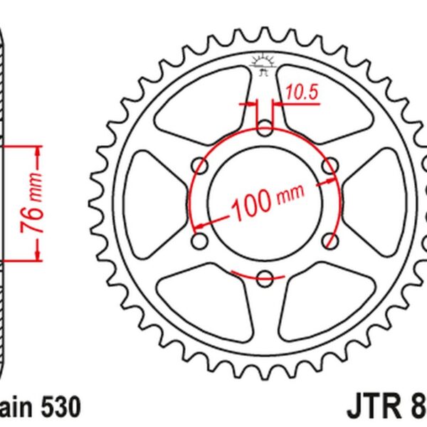 JT Zębatka napędowa – SUZUKI GSX 1100F KONWERSJA… (1988-1996)
