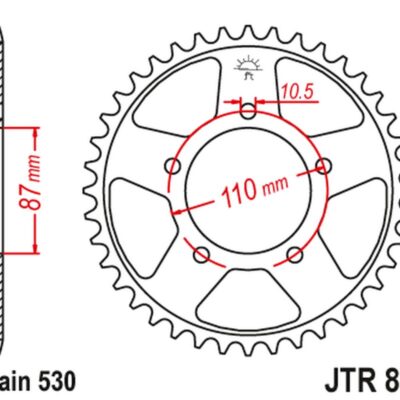 JT Zębatka napędowa - SUZUKI GSF 600 (1995-2006) - JTR829.47ZBK