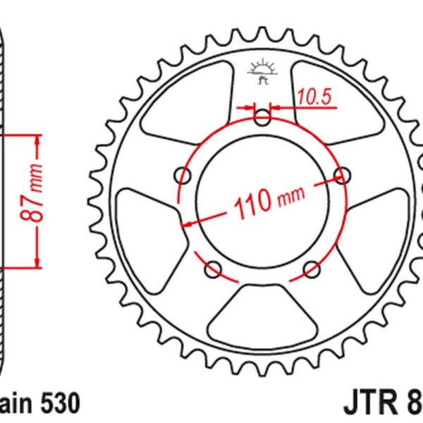 JT Zębatka napędowa – SUZUKI GSF 600 (1995-2006) – JTR829.47ZBK
