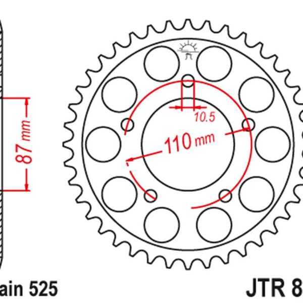 JT Zębatka napędowa – SUZUKI GSF 650 BANDIT (1990-2016) – JTR807.45ZBK