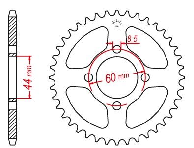 JT Zębatka napędowa - YAMAHA DT 50R (83252JT) (ŁA... (1997-1998)