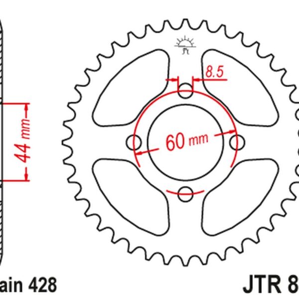 JT Zębatka napędowa – YAMAHA TTR 125 (83354JT) (Ł… (2000-2001)