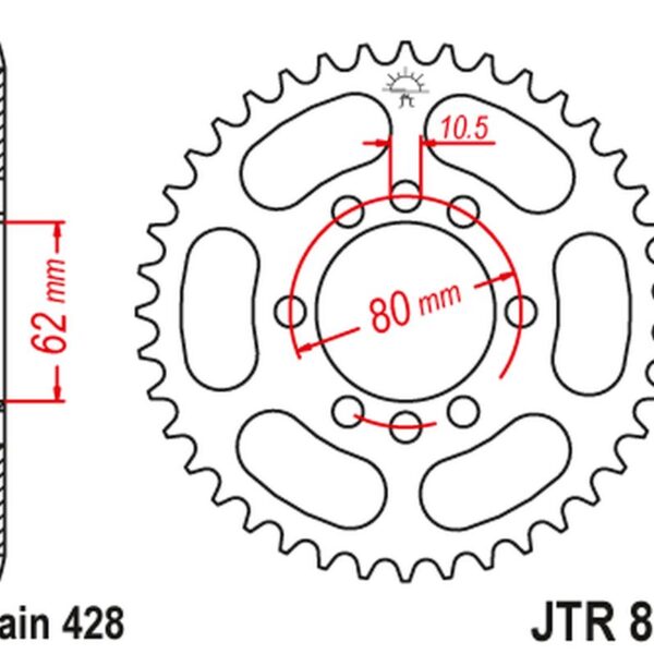 JT Zębatka napędowa – YAMAHA DT 80LC (-3) (1980-1994)