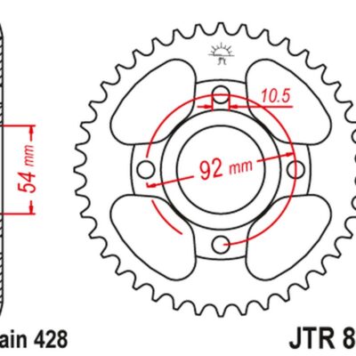 JT Zębatka napędowa - YAMAHA TZR 50 KONWERSJA (84...