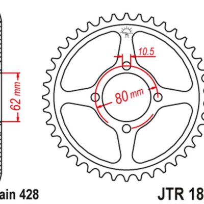 JT Zębatka napędowa - YAMAHA TT-R 125 ' (84349JT)... (2002-2021)