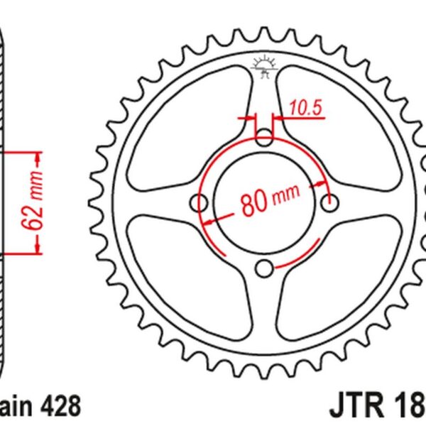 JT Zębatka napędowa – YAMAHA TT-R 125 ‘ (84349JT)… (2002-2021)