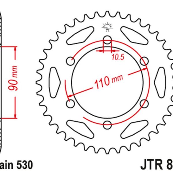 JT Zębatka napędowa – YAMAHA XS 650 (85032JT) (ŁA… (1975-1981)