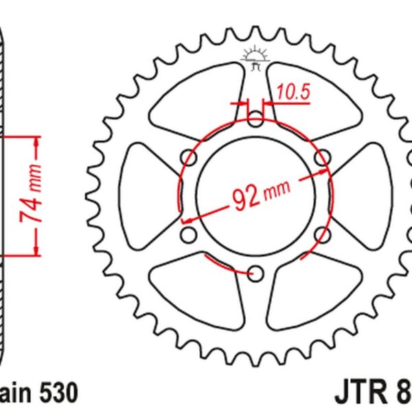 JT Zębatka napędowa – YAMAHA XJ 400 / XJ 550 SECA… (1981-1985)