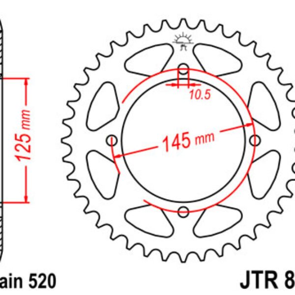 JT Zębatka napędowa – YAMAHA XT 600E (1990-2003) – JTR857.45ZBK