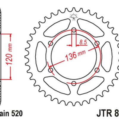 JT Zębatka napędowa - YAMAHA TZR 250 - (1990-1995)