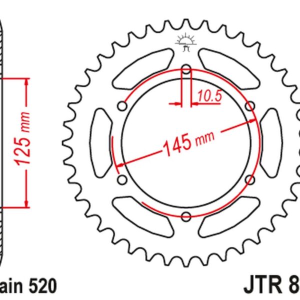 JT Zębatka napędowa – YAMAHA XTZ 750 (3LD) (86645… (1989-1998)