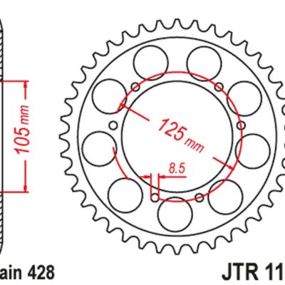 JT Zębatka napędowa - APRILIA RX 125 E4 (JTR1135.... (2018-2023)