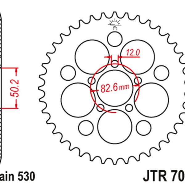 JT Zębatka napędowa – HARLEY DAVIDSON XLH 883/120… (1986-1992)