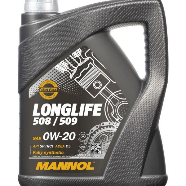 Olej Silnikowy Samochodowy 0W20 Longlife 508/509 5 Litrów (7722) (SYNTETYCZNY) | Mannol