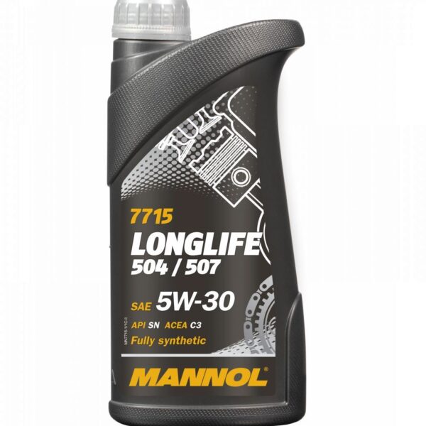 Olej Silnikowy Samochodowy 5W30 Longlife 504/507 O.e.m. FOR Vw, AU 4 LITRY (7715) (SYNTETYCZNY) | Mannol