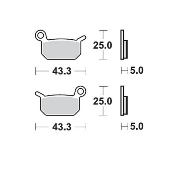 Klocki Hamulcowe KH325 Sinter Metal Enduro: 21 (Nitro) KTM SXE -5 Electric 19- SX 50 09-, SX 65 04-08, Husqvarna EE-5 19-, CR 50 06-, SM 50- 10-, TC 50 17-, Przód/Tył | Moto-Master