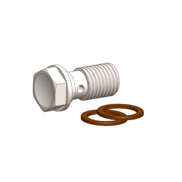 Śruba Krótka Banjo Bolt M10X1, 25 z Podkładkami | Moto-Master