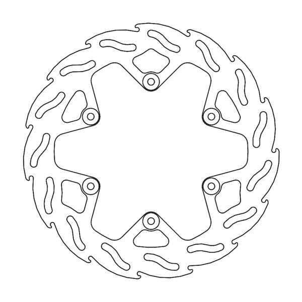 Tarcza Hamulcowa Tył / Tylna Flame 245MM, 4,4Mm Yamaha YZ/YZF 125/250/450 ’16-, WRF 250 ’17-’19, 450 ’16-’18 | Moto-Master