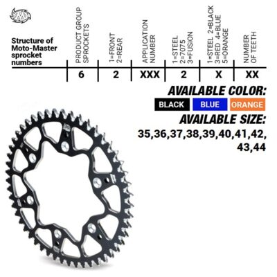 Zębatka Tylna Aluminiowa T7075 (Ergal) 4644 41 (464441) KTM SX 50/SX 50 Mini '02-, SX-E5 E-Bike '19-, Gasgas MC 50 MC-E E-Bike 21-, Husqvarna TC 50 '17, TC 50 Mini '18-. EE 5 E-Bike '19- (Łańc. 415)