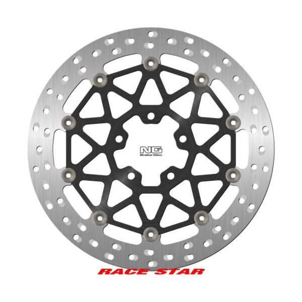Tarcza Hamulcowa Przód Race Star Premium Kawasaki ZX 10R SE ABS ’19-20, ZX 10RR ABS ’17-24 (330X70X5Mm) (5X10,25Mm) Pływająca (Środek Aluminiowy, Polepszone Chłodzenie) | NG