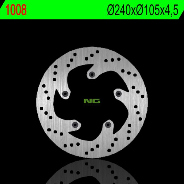 Tarcza Hamulcowa Przód Aprilia Atlantic 125 03-, 200/250/300 03-11, Malaguti MADSON 125 06-09 (Przód/Tył) (240X105X4,5MM) (5X6,5MM) | NG