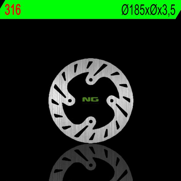 Tarcza Hamulcowa Przód Beta REV REV3 125/200/250 99-02 (185X3,5Mm) (4X10,5Mm) | NG