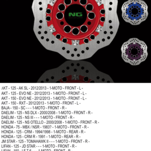 NG Tarcza hamulcowa – PEUGEOT 125 SUM (1991-2012)