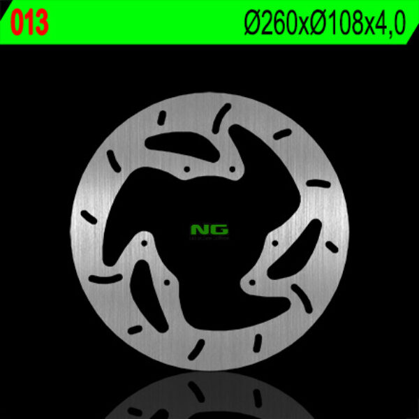 Tarcza Hamulcowa Przód GAS GAS Halley 125/450 ’08-09, Rieju Marathon 125 ’08-18, MRT/MRX/Smx 50/125 (260X108X4Mm) (6X7.5Mm) | NG