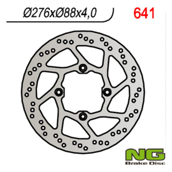 NG TARCZA HAMULCOWA PRZÓD HONDA XL 125 V VARADERO ’01-’13 (276X88X4) (4X10,5MM)