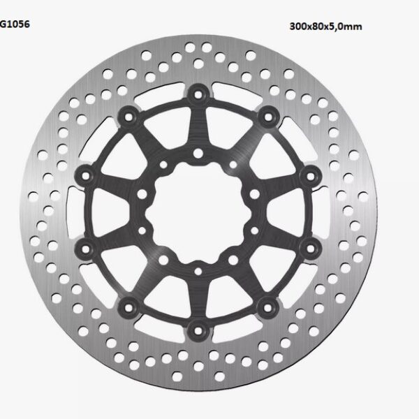 Tarcza Hamulcowa Przód Kawasaki ER6 F/N, ZX 10R 04-15, ZX6R 05-18, KLE 650 VERSYS 07-22, z 750 (300X80X5MM) (5X10, MM) Pływająca | NG