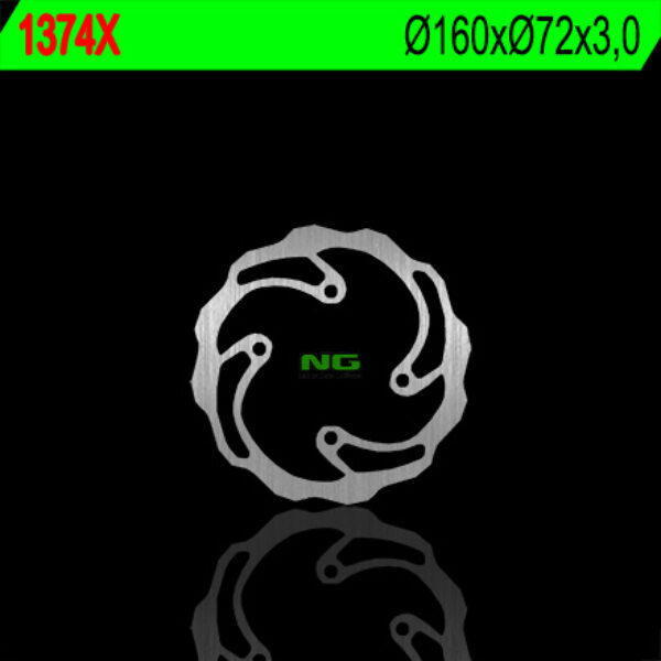 Tarcza Hamulcowa Przód KTM SX 50 ’08-’13, Tył SX 50 ’14-’21 (160X73X3) (4X6,5Mm) Wave | NG