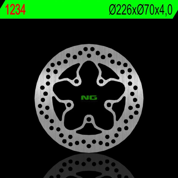 Tarcza Hamulcowa Przód Peugeot Elystar 125/150 01-03, Elystar 50 01-07 (226X70X4,0MM) (5X8,5MM) | NG