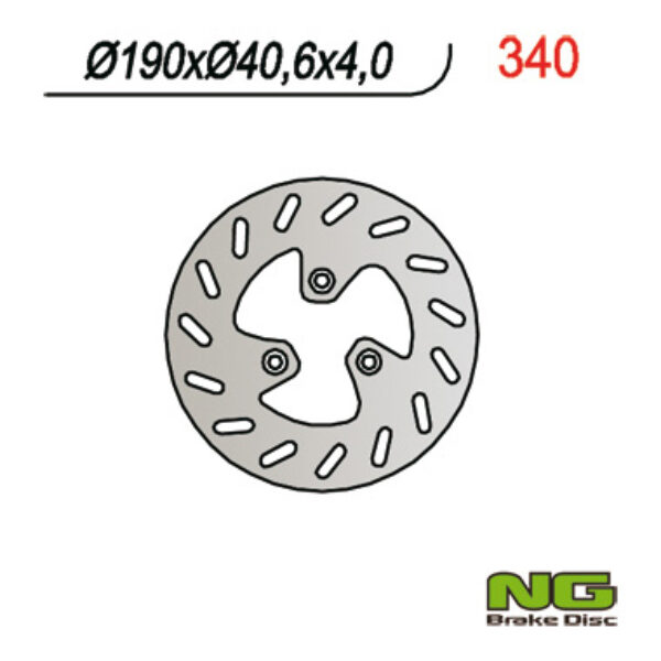 Tarcza Hamulcowa Przód PGO 50/110/125/150 (190X40, 6X4) | NG