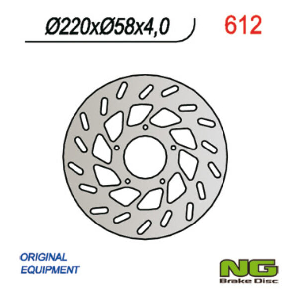 NG Tarcza Hamulcowa PRZÓD Piaggio/ Gilera/Derbi/Kymco/Pgo (220X58X4)