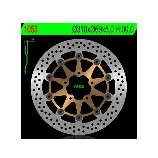 Tarcza Hamulcowa Przód Suzuki DL650 ’04-’07, SV650 ’03-’08, DL1000 ’02-’11, SV1000 ’03-’07 (310X69X5) (5X10,5Mm) ( Złoty Środek ) | NG